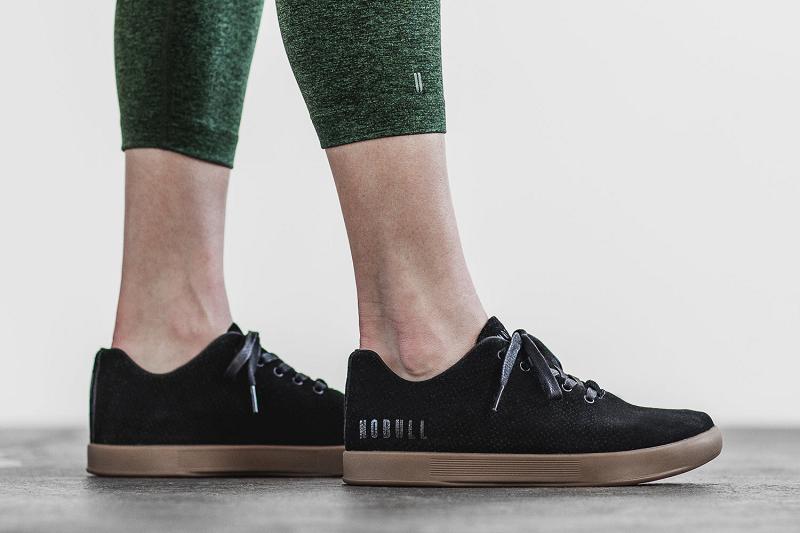 Nobull Gum Suede Women's Trainers Black | USA Z2006U
